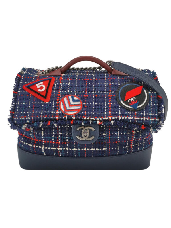 Chanel Colorblock Calfskin CC Shoulder Bag