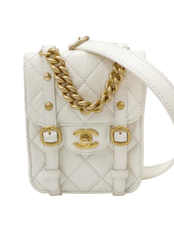 Chanel Quilted Waxed Calfskin CC Crossbody