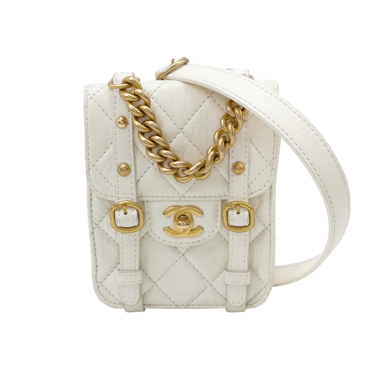 Chanel Quilted Waxed Calfskin CC Crossbody (Шанель) — фото 1