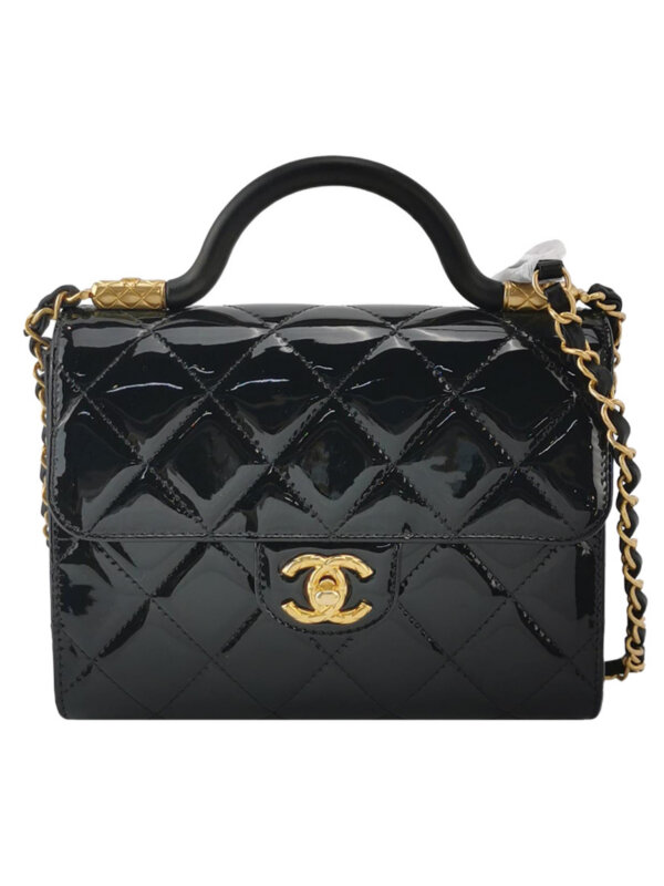 Chanel Quilted Patent CC Crossbody (Шанель)