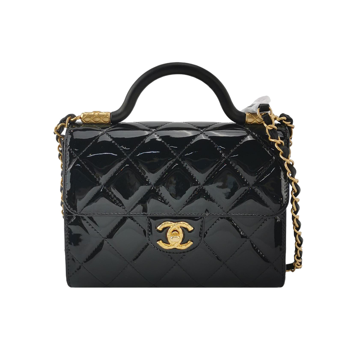 Chanel Quilted Patent CC Crossbody (Шанель) — фото 1