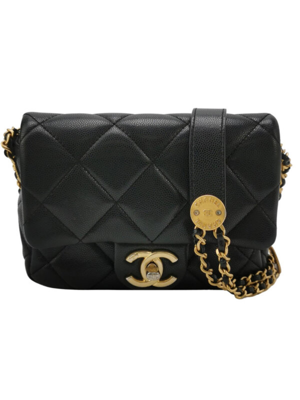 Chanel Quilted Calfskin CC Crossbody (Шанель)