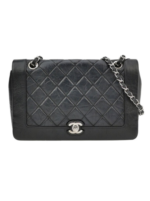 Chanel Quilted Waxed Calfskin CC Shoulder Bag (Шанель)