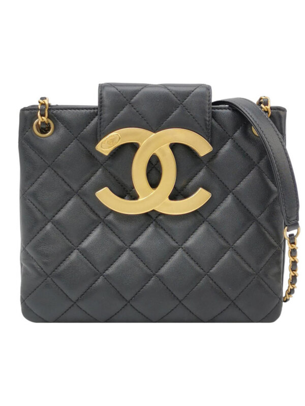 Chanel Quilted Lambskin CC Shoulder Bag