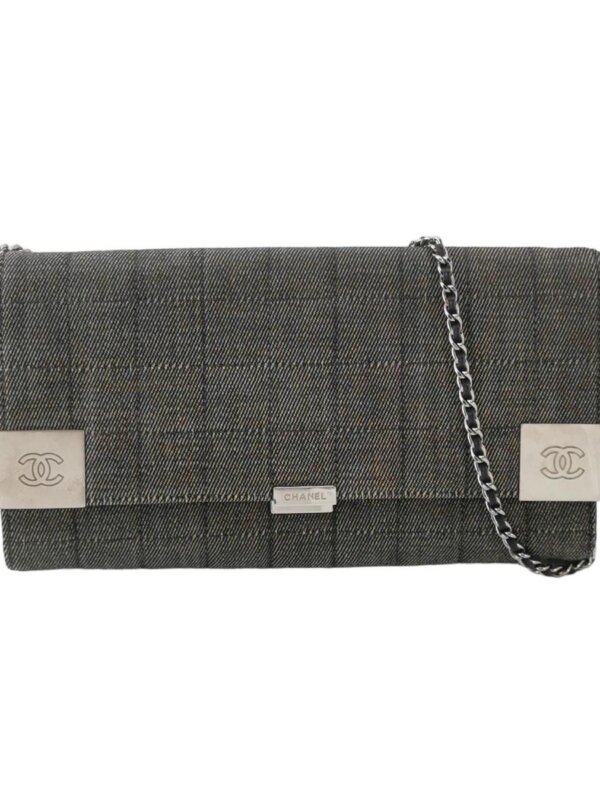 Chanel Quilted Canvas CC Shoulder Bag