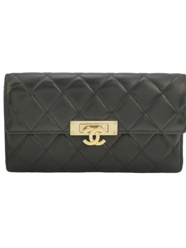 Chanel Quilted Lambskin CC Clutch