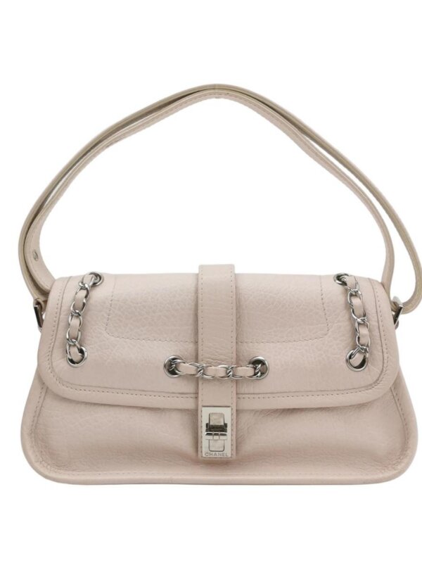 Chanel Calfskin Logo Shoulder Bag